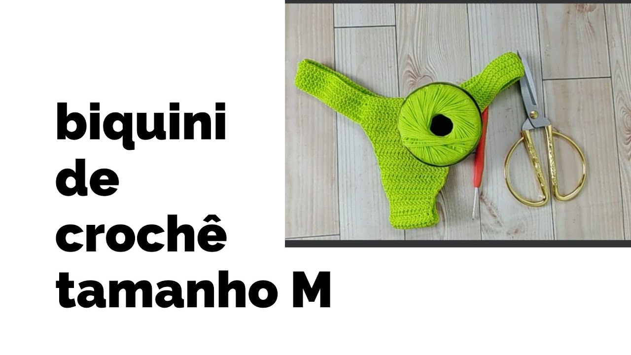 Biquini de crochê fio dental tamanho M