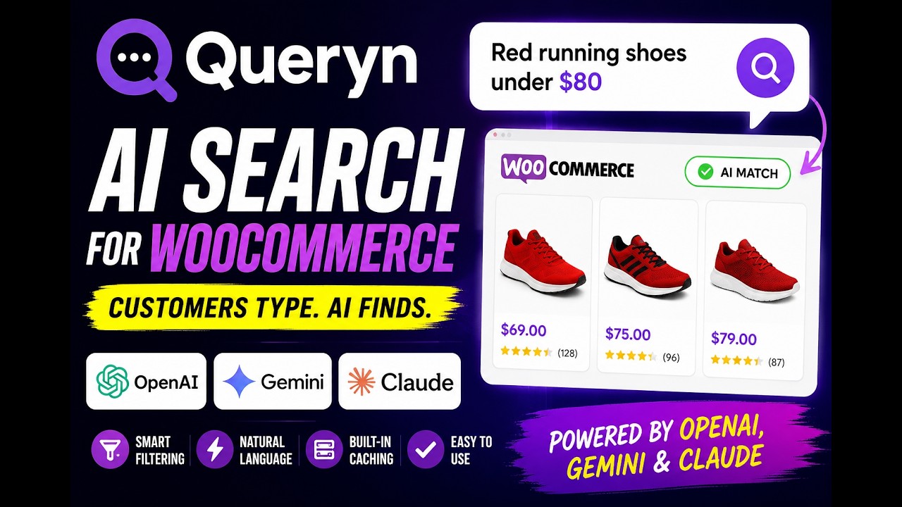 Queryn &ndash; AI-Powered WooCommerce Product Search with OpenAI, Gemini & Claude