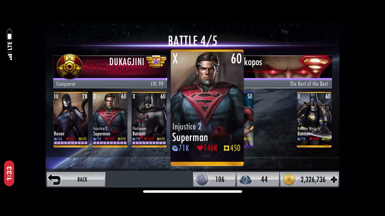 Injustice game.(me vs Skopos defense team 2)