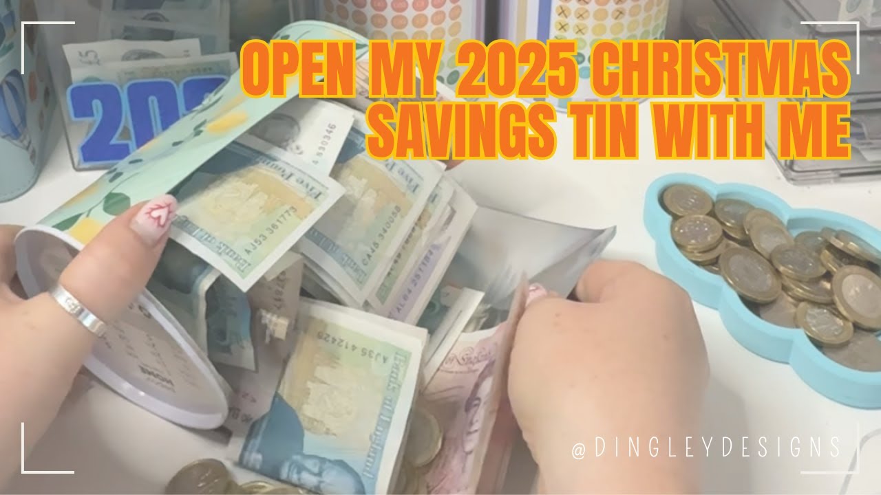 Open my 2025 Christmas savings tin with me! #opening