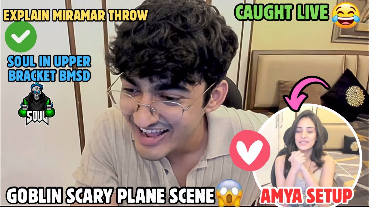 GOBLIN🚀CAUGHT LIVE🤣WITH AMYA SETUP🥶GOBLIN CRAZY FLIGHT SCENE😱REPLY MIRAMAR THROW✅
