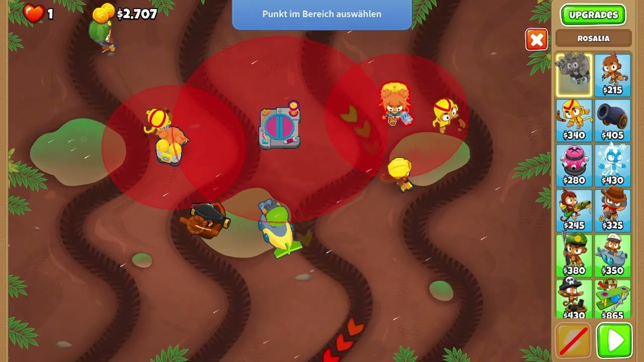 BTD6 Matschpfützen auf Schimpansen