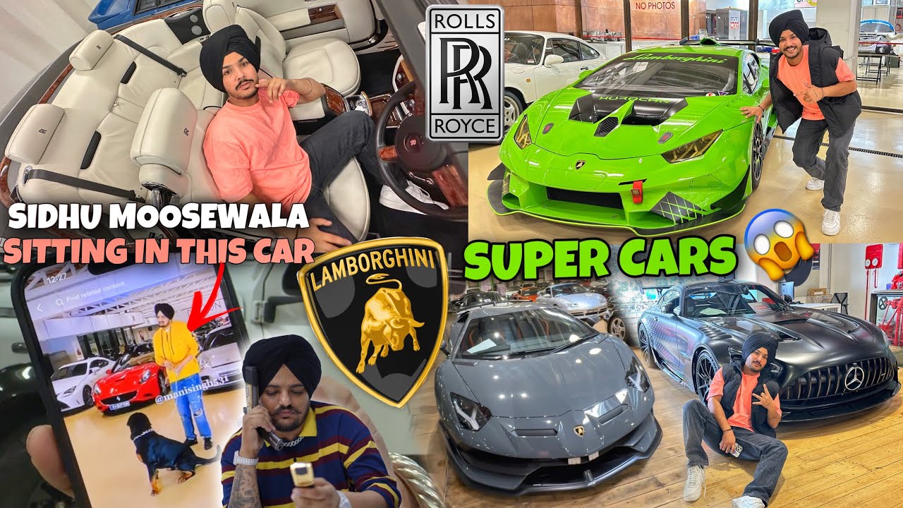 Sidhu Moosewala's Sitting in this car 🥺 SUPER CARS IN MELBOURNE , Rolls Royce , Lamborghini ...