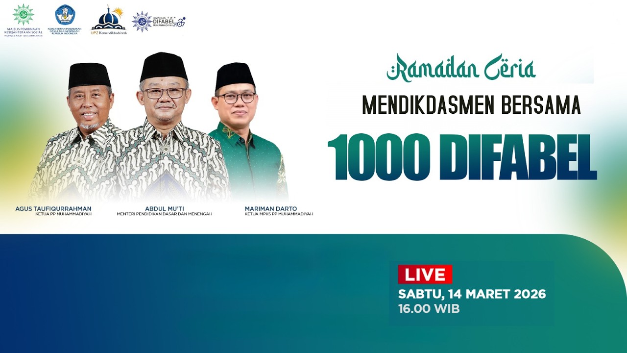 Ramadan Gembira Mendikdasmen bersama 1000 Difabel