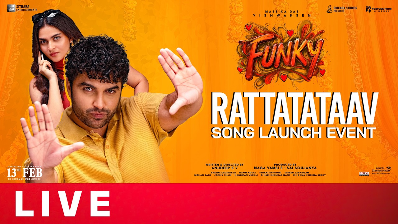 RATTATATAAV Song Launch Event Live | Funky | Vishwak Sen, Kayadu Lohar | Anudeep KV | Shreyas Media