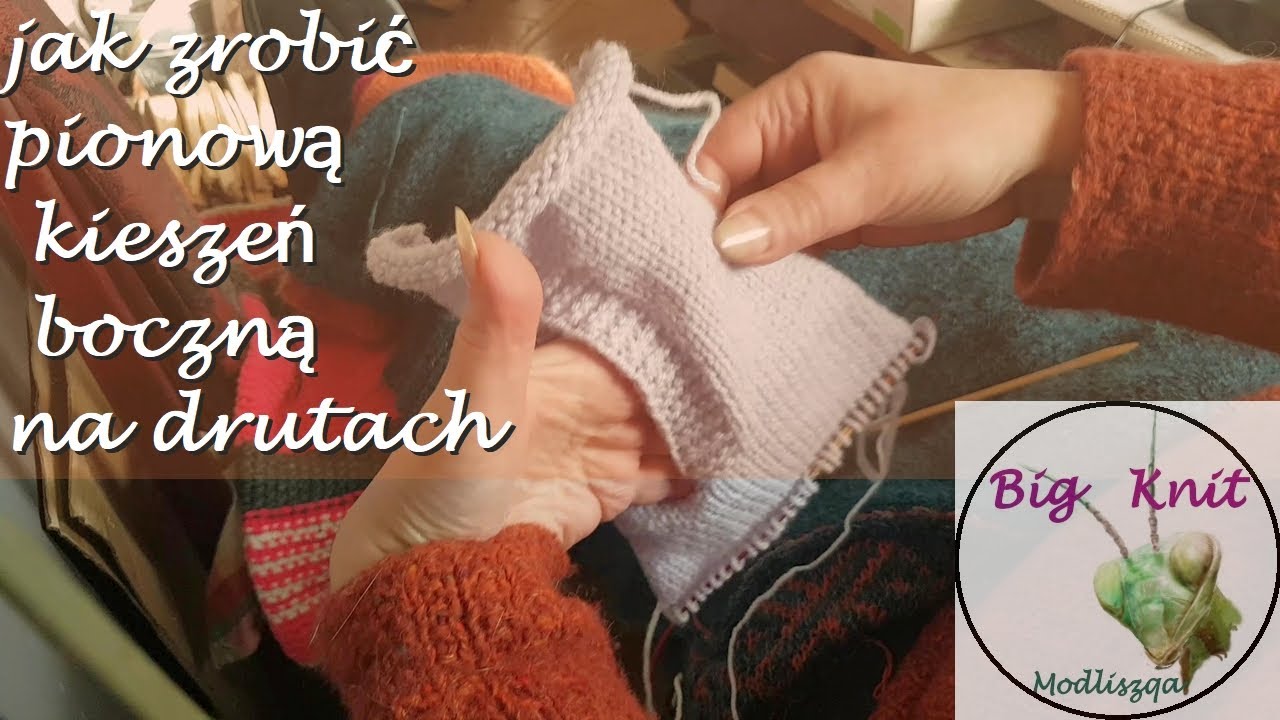 Pionowa kieszeń boczna (wpuszczana) na drutach - tutorial