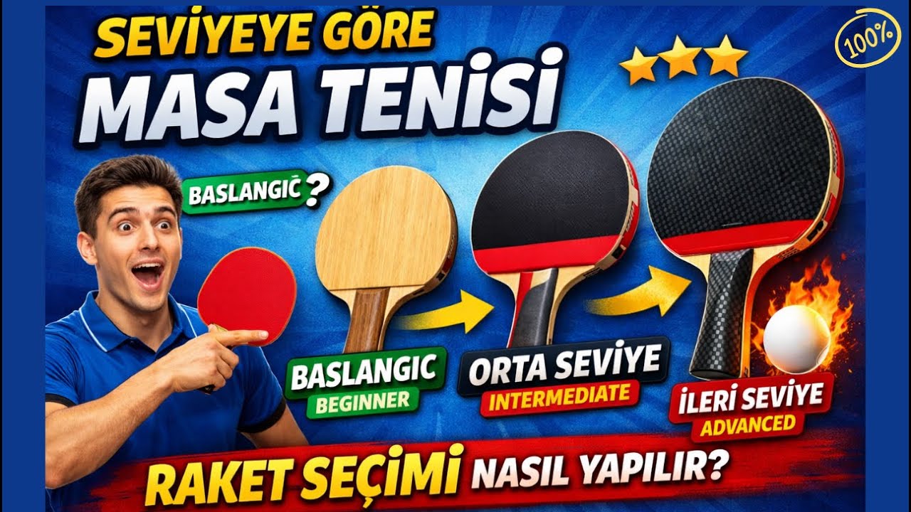 Masa Tenisi Raketi Nasıl Se&ccedil;ilir? (Seviyene G&ouml;re Doğru Raketi Se&ccedil;!)