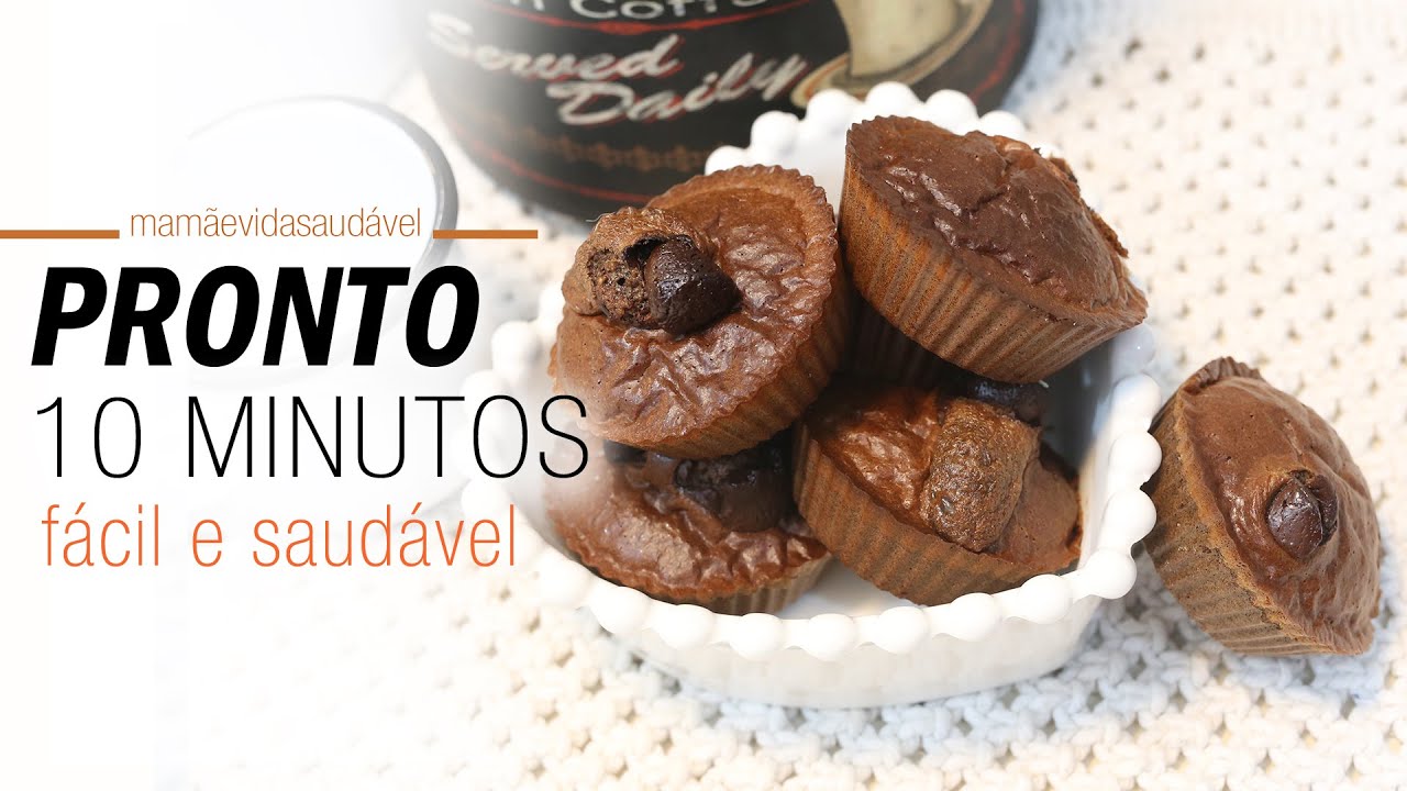 PRONTO EM 10 MINUTOS! Bolinho de cacau fácil e saudável