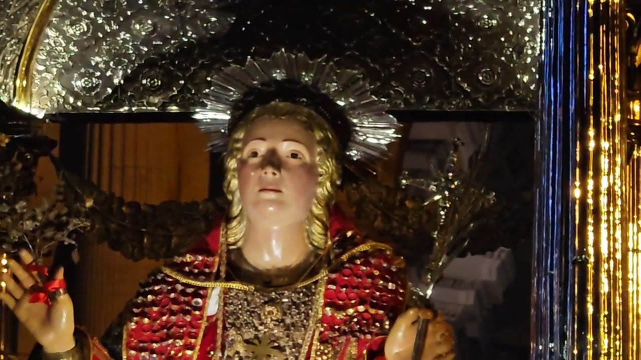 Lentini Sant Alfio 2024 rientro in chiesa del fercolo