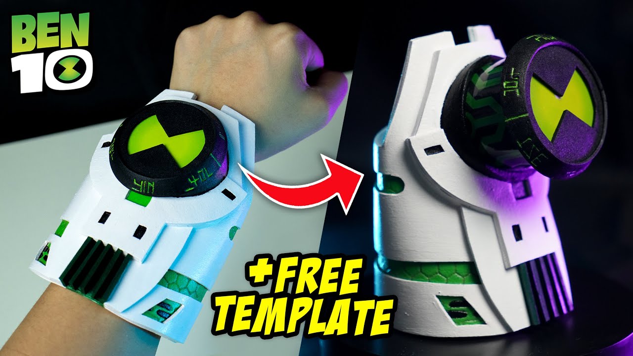 Как сделать XanderFlicks BEN 10 Omnitrix с помощью БЕСПЛАТНОГО ШАБЛОНА