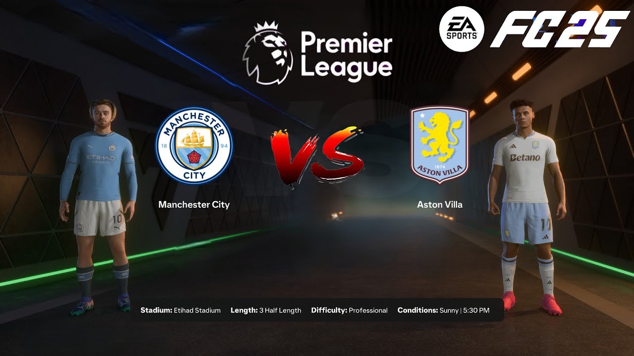 FC 25 - Manchester City vs Aston Villa | Premier League 24/25 | Full Match