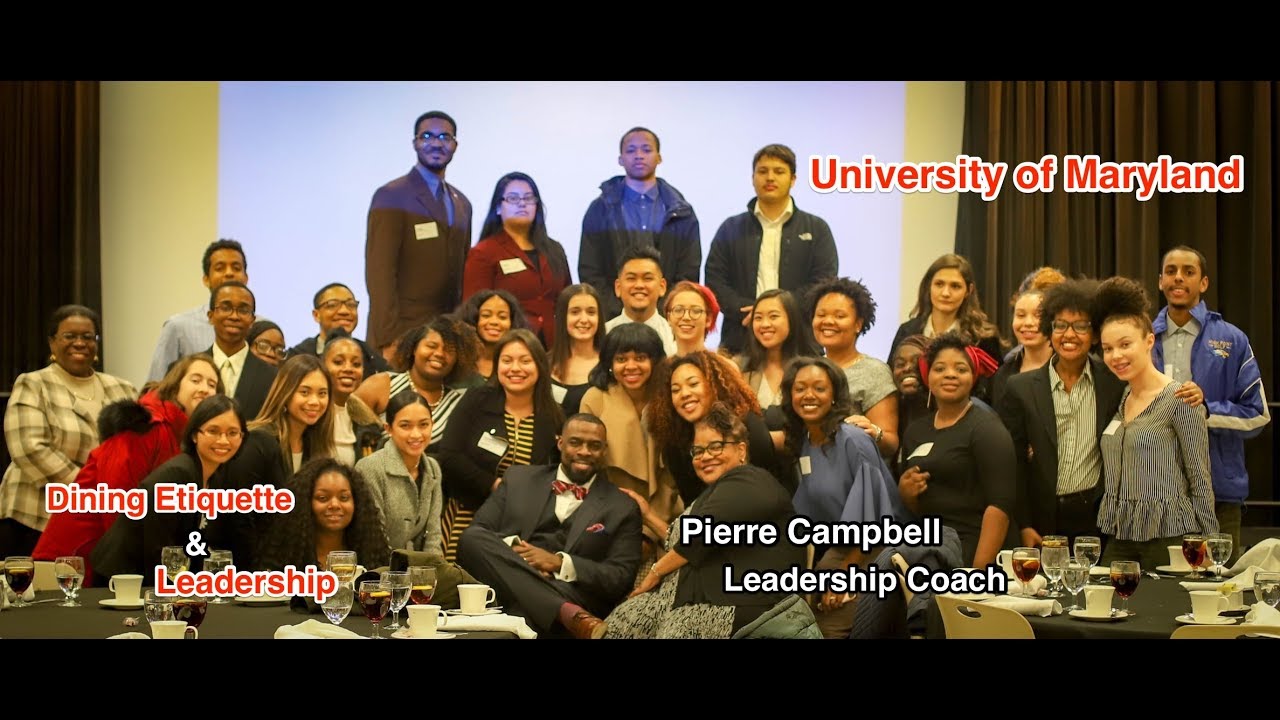 Dining Etiquette & Leadership | University of Maryland | Leadership Coach Pierre Campbell