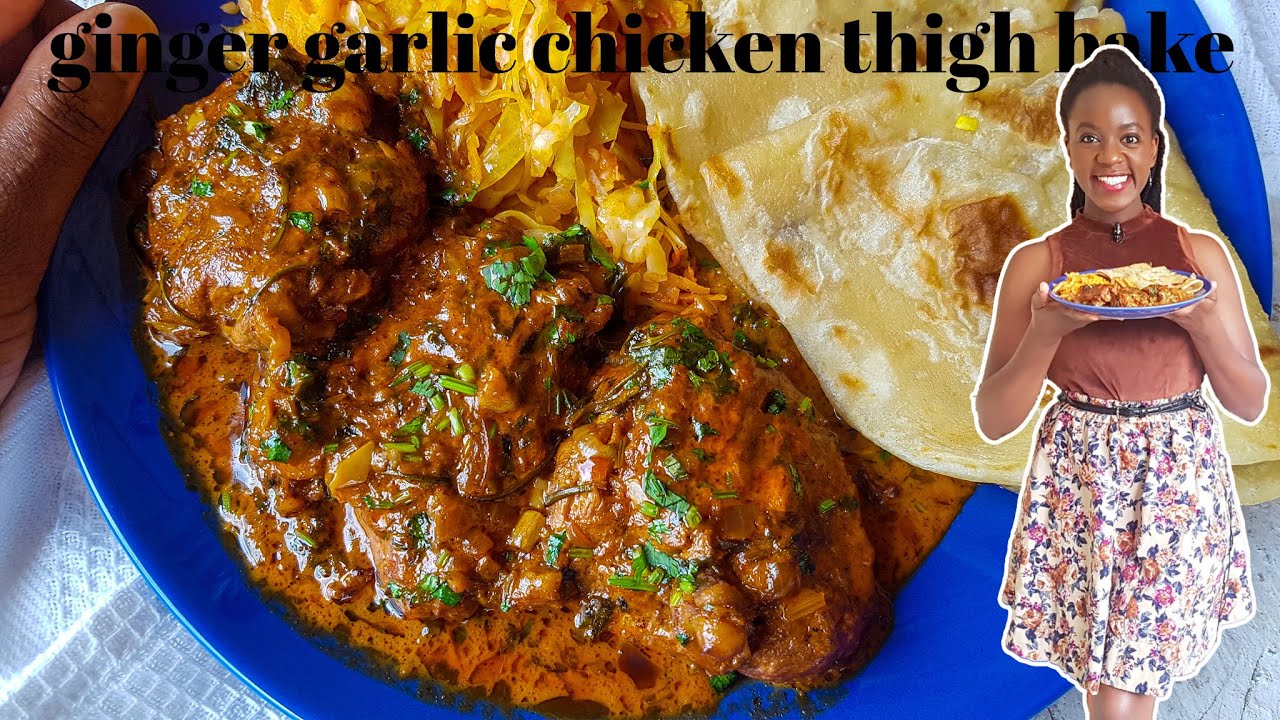 GINGER GARLIC CHICKEN THIGH BAKE | KALUHI'S KITCHEN