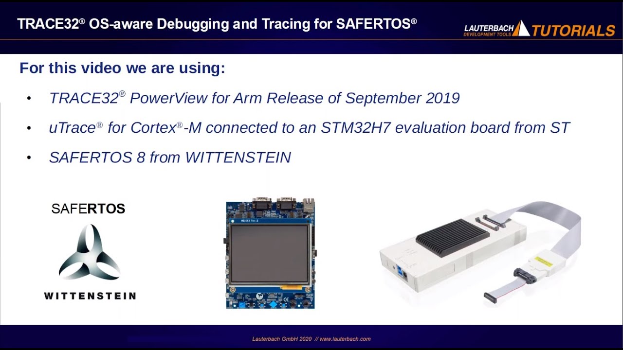 TRACE32® OS-aware Debugging and Tracing for SAFERTOS®