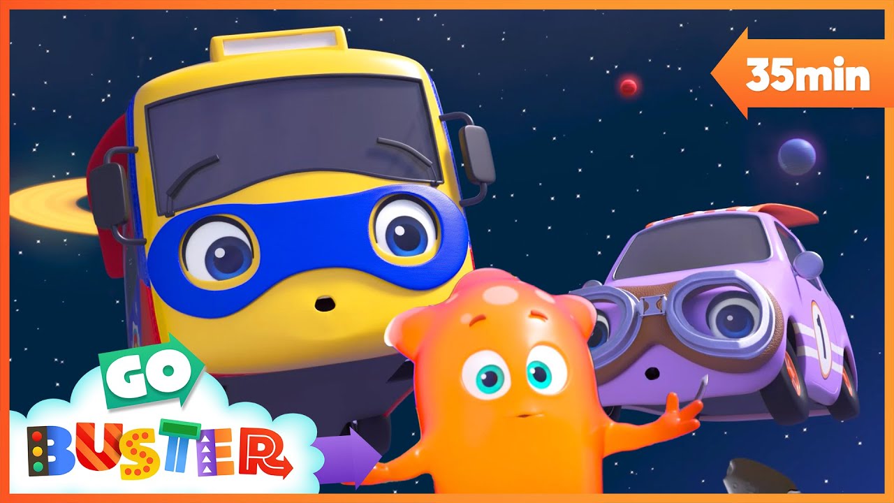 Buster's Space Travel Adventure |  Go Buster - Bus Cartoons & Kids Stories