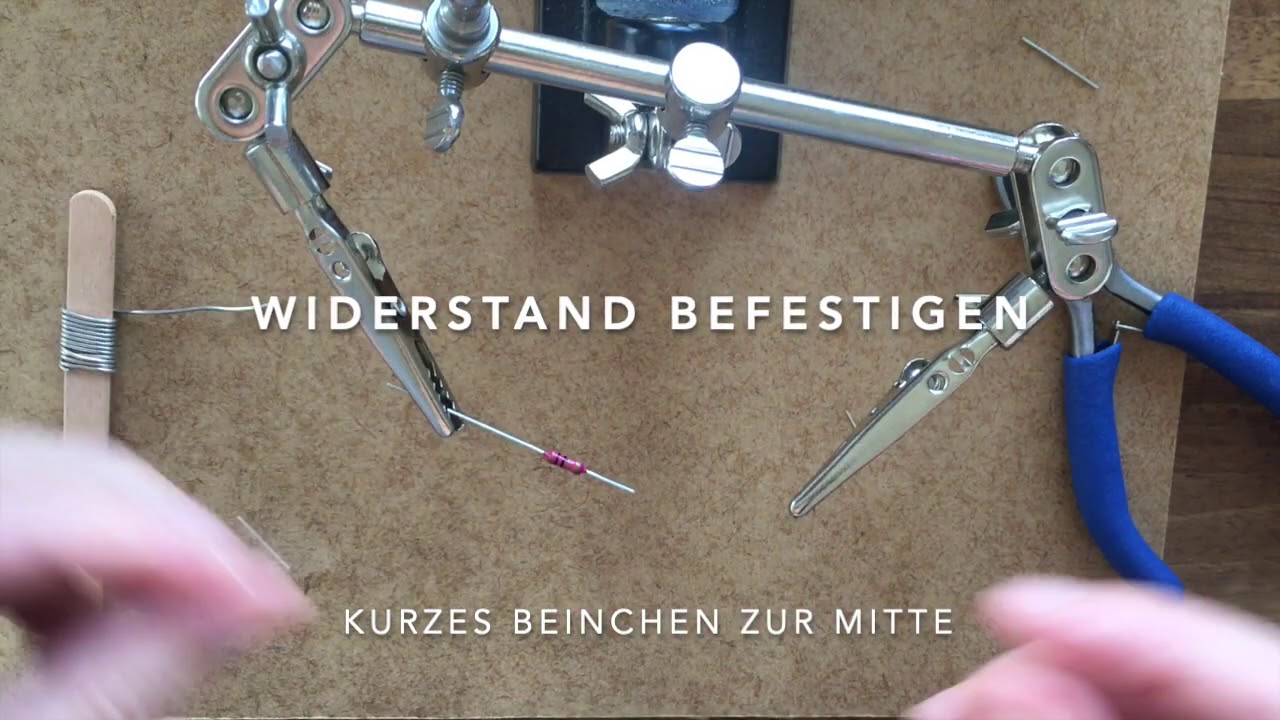 Löten LED und Widerstand – bedrahtet