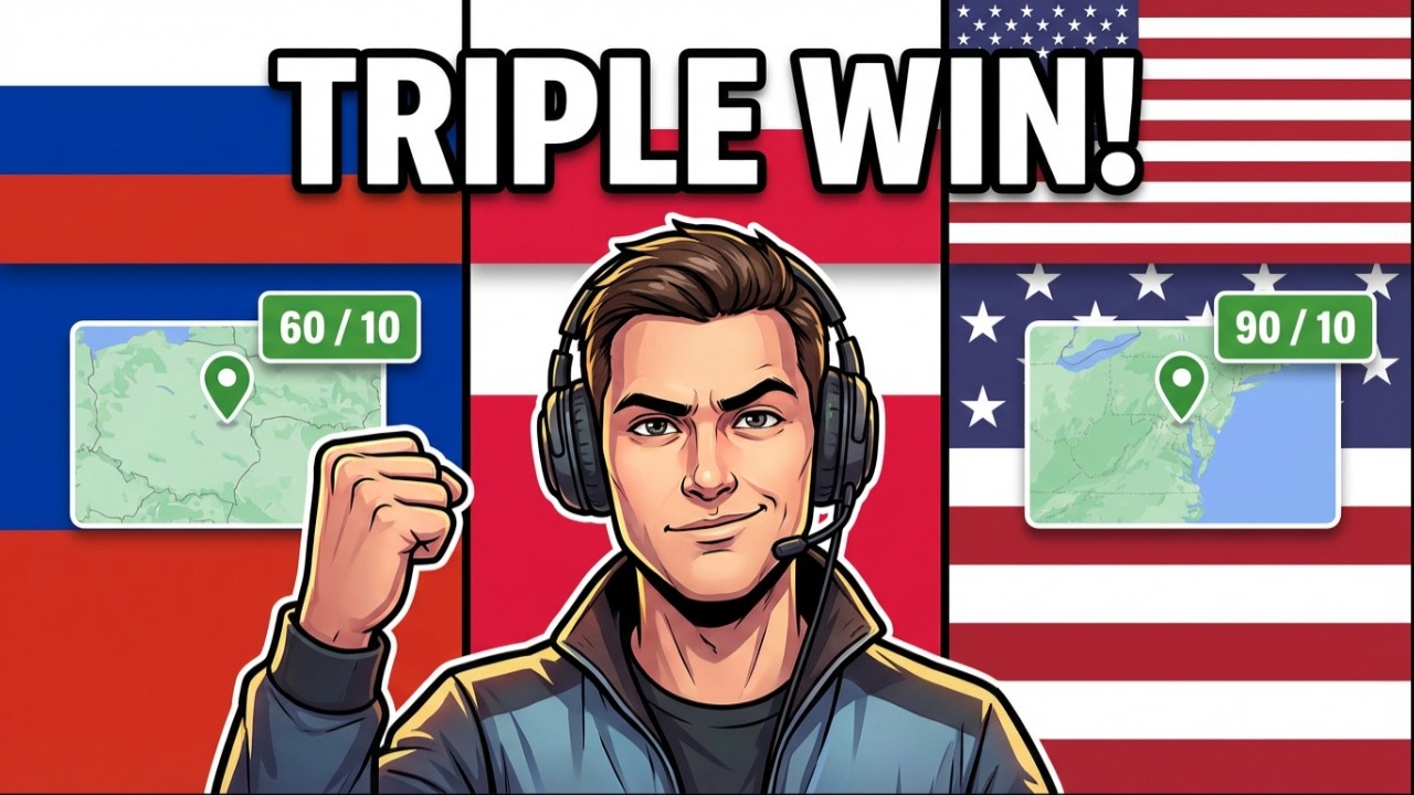 #geoguessr TRIPLE WIN! Rusland, Polen og USA slået!