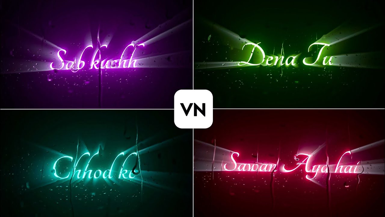 Trending Glowing Text Lyrics Video Editing In Vn App | New Style Lyrics Video Editing In Vn App