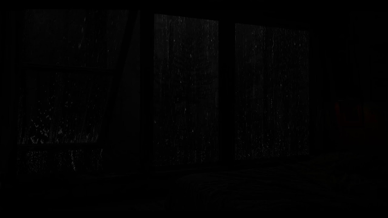 편안하게 깊은 잠에 드세요 🌧️ 검은 화면과 함께하는 조용한 밤비 소리