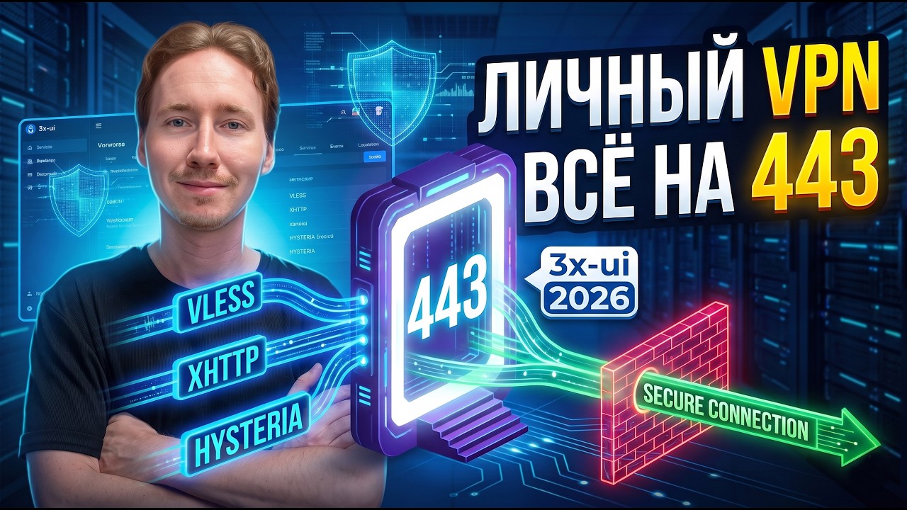 Как сделать Личный VPN в 2026: vless, hysteria на одном порту в 3x-ui