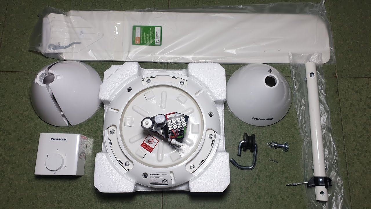 Mở hộp và Hướng dẫn lắp đặt quạt trần Panasonic F-60MZ2