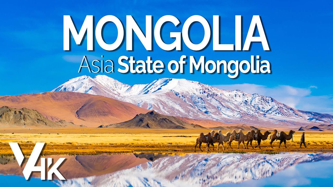 FLYING OVER MONGOLIA 4K UHD - Amazing Beautiful Nature Scenery & Relaxing Music for Stress Relief