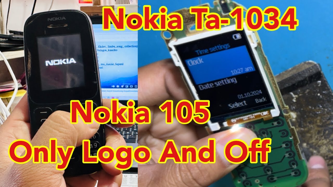 Nokia Ta-1034 Only Logo || Nokia 105 Dead Solution