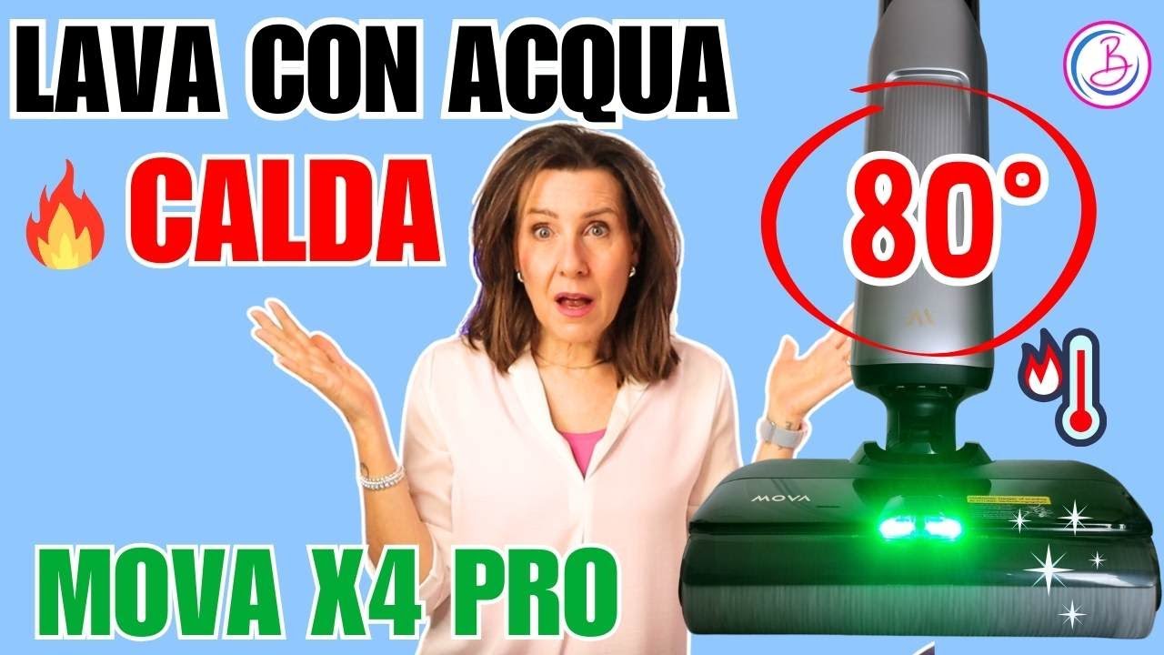 RECENSIONE MOVA X4 PRO : Lavapavimenti con acqua calda a 80° autopulizia e autoasciugatura