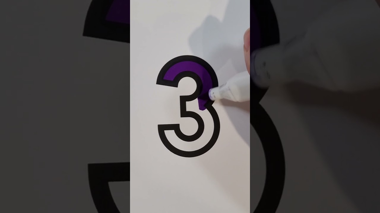 #meditative #coloring #satisfying #number #three