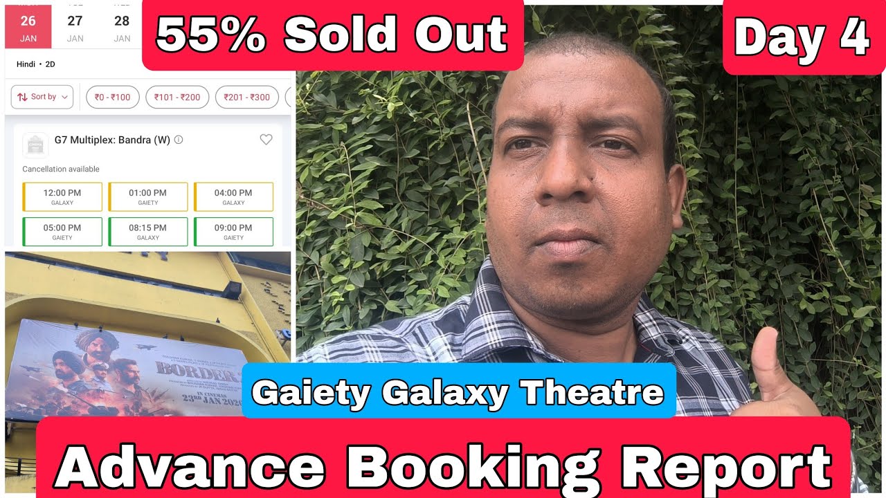 Border 2 Movie Advance Booking Report Day 4 Almost Soldout Shows At Gaiety Galaxy Theatre In Mumbai