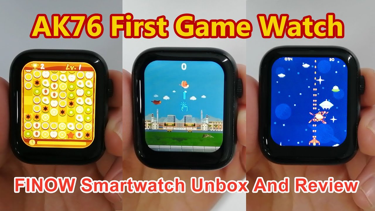FINOW AK76 Smartwatch Unbox And Review : First Game Watch/Custom Watch Face / Watch 6/ Full Function
