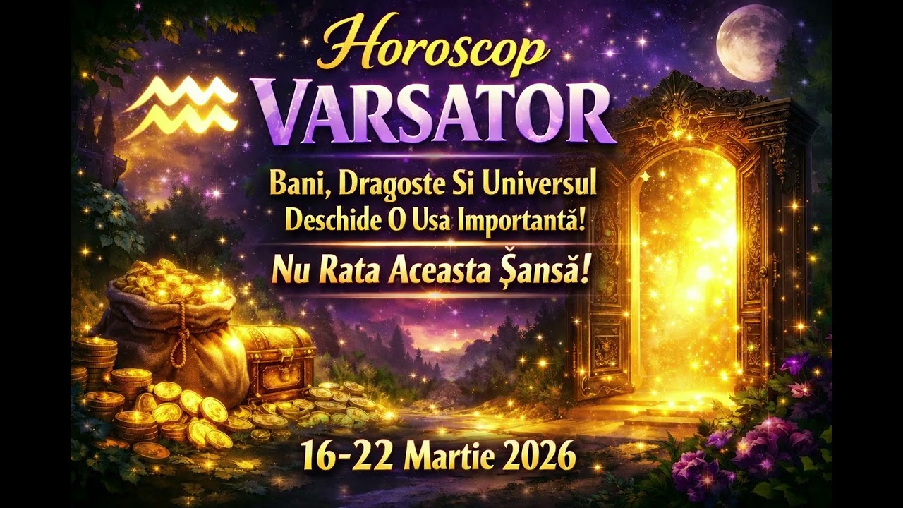 ♒Horoscop VARSATOR 16-22 Martie 2026-Bani, Dragoste Si Universul Deschide O Usa Importantă!