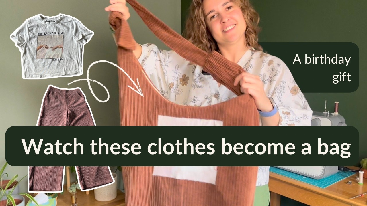 Transformation #1: Turning Old Clothes Into a Handmade Bag 👖➡️👜