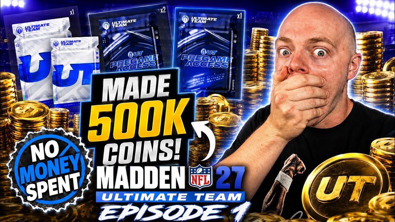 Я заработал 500 тысяч монет в режиме No Money Spent, эпизод 1! Madden 27 Ultimate Team!