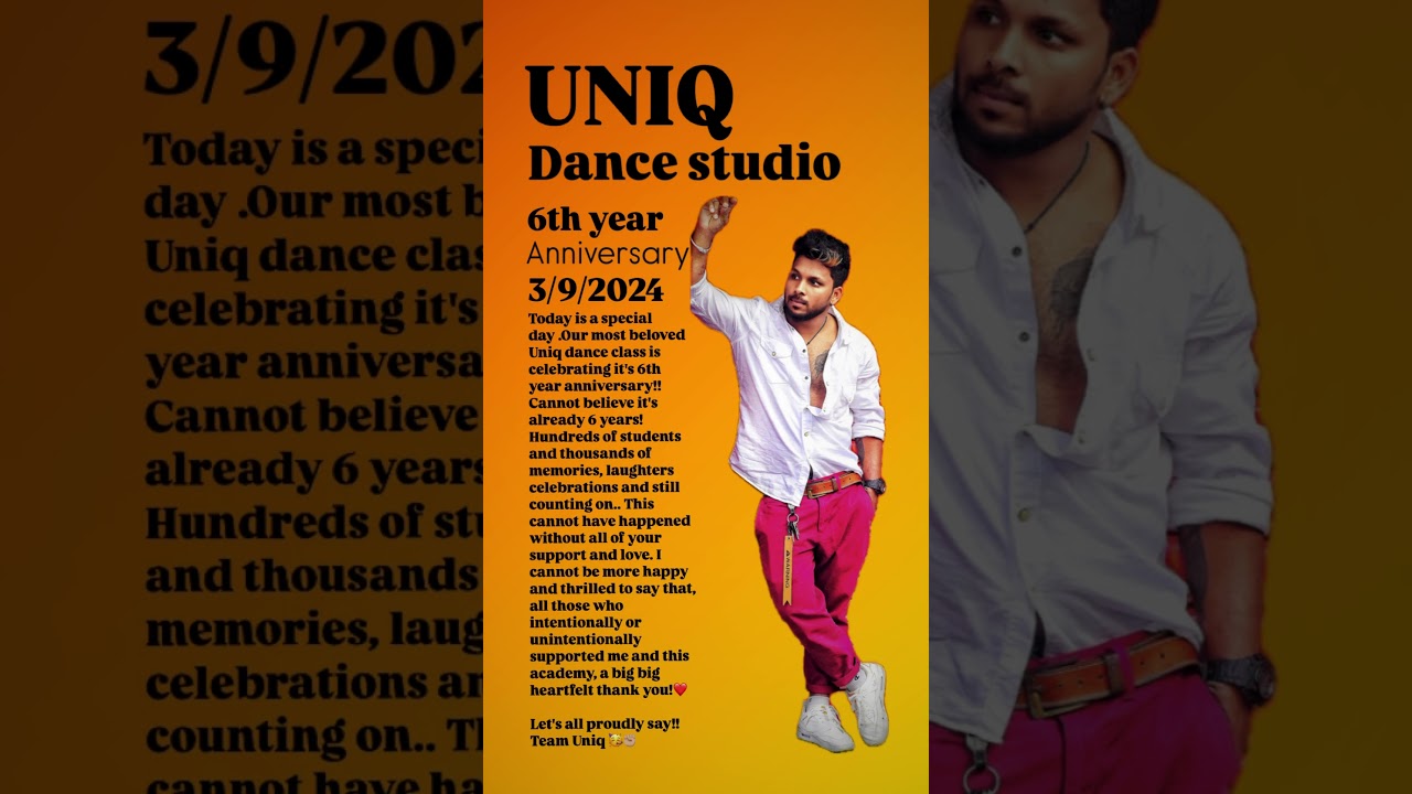 Today is our UNIQ DANCE STUDIO 6th year anniversary 💐❤️ [ 3/9/24 ] thank u all my uniq family ❤️