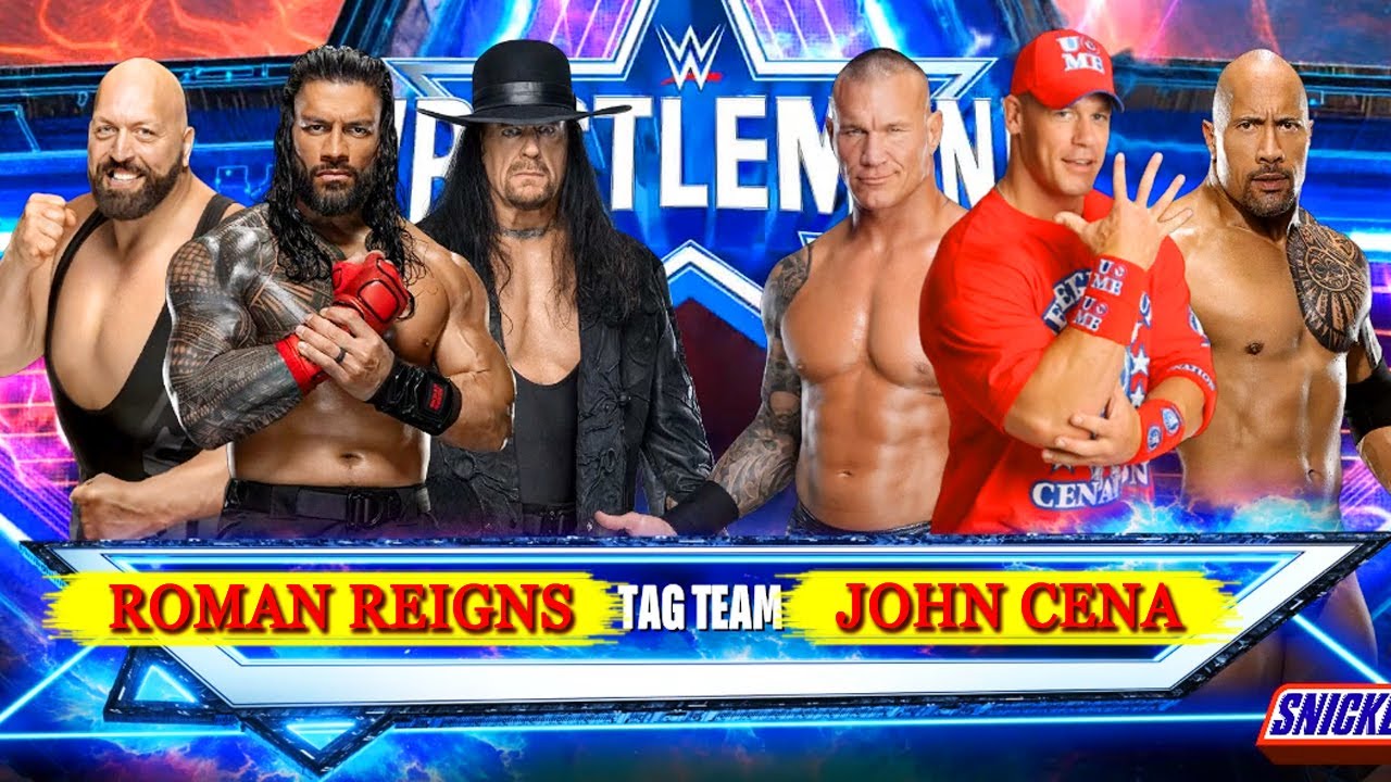 Roman Reigns Undertaker & Big Show vs. John Cena The Rock & Randy Orton | Tag Team Match