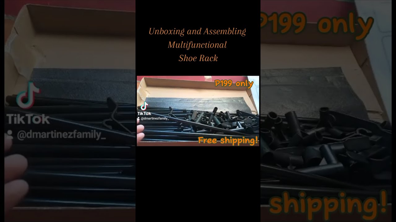 Unboxing and Assembling Multifunctional Shoe Rack Organizer 4 Layers