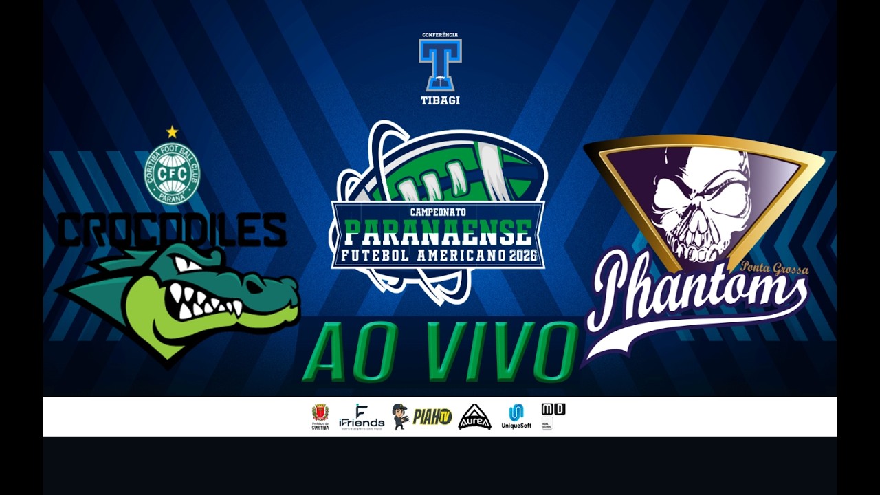 Ao Vivo - Paranaense de Futebol Americano 2026 - Coritiba Crocodiles x Ponta Grossa Phantoms