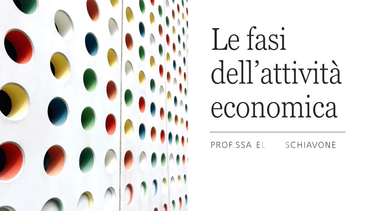 LE FASI DELL'ATTIVITA' ECONOMICA