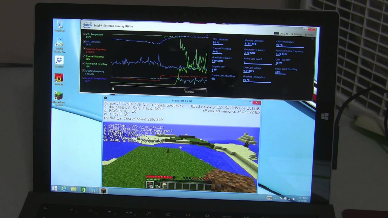 Surface Pro 3 Throttling Demystified - Core i7 Model - Gaming Performance