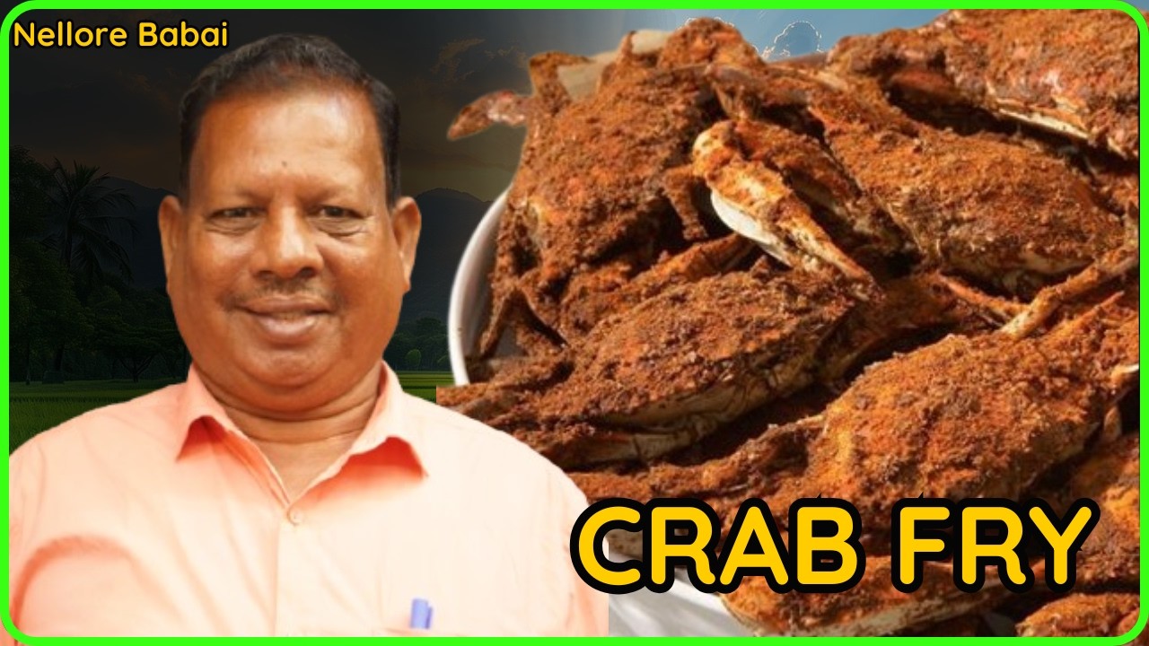 Village Style Spicy Crab Fry 🦀🔥 | Special Peetha Vepudu | Seafood Lovers Must Try | Nellore Babai