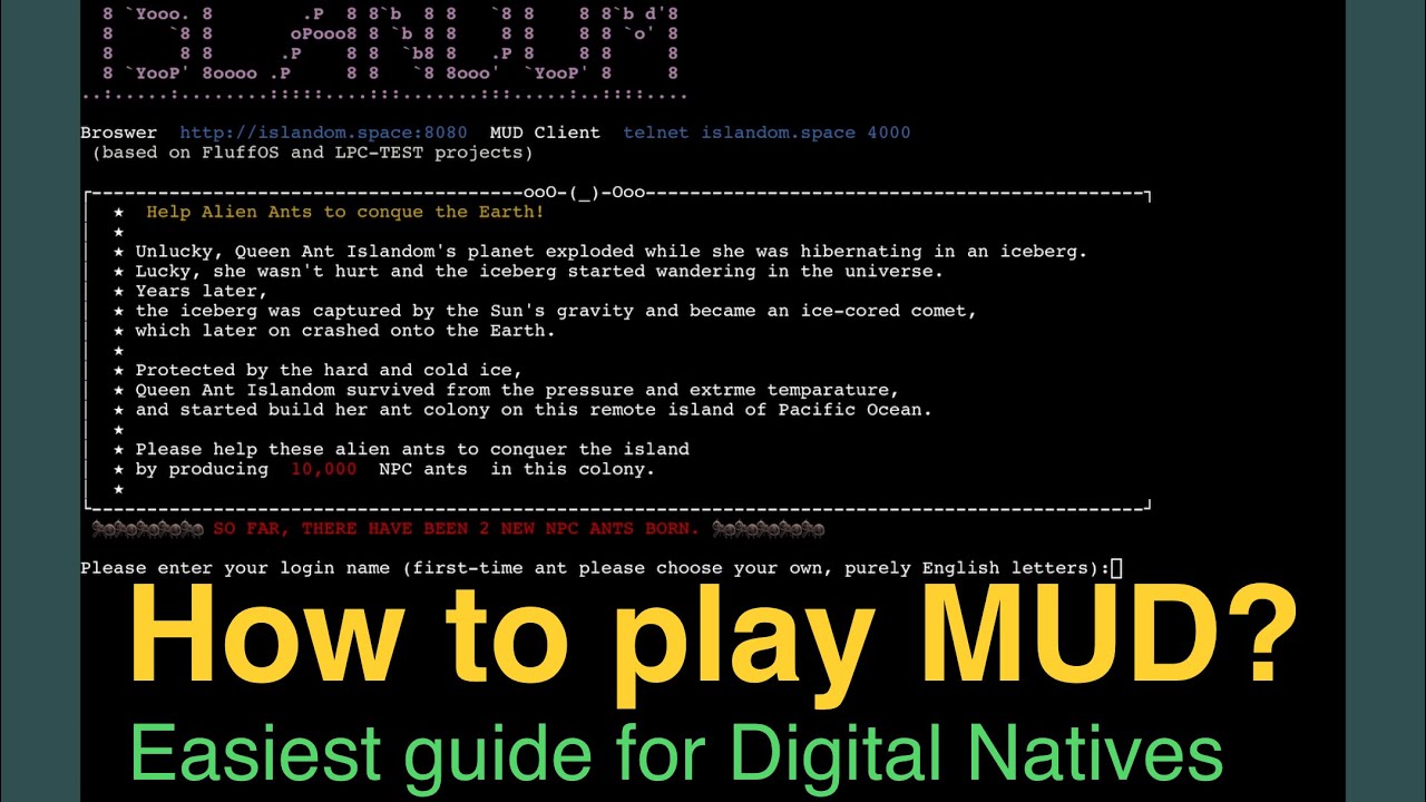 How to play MUD game? Easiest guide for digital natives or kids.