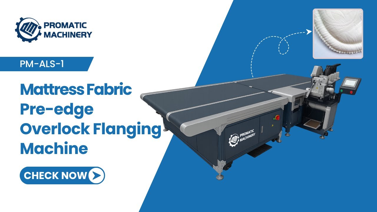 PM-ALS-1 Automatic Mattress Fabric Pre-edge Overlock Flanging Machine for Mattress Production