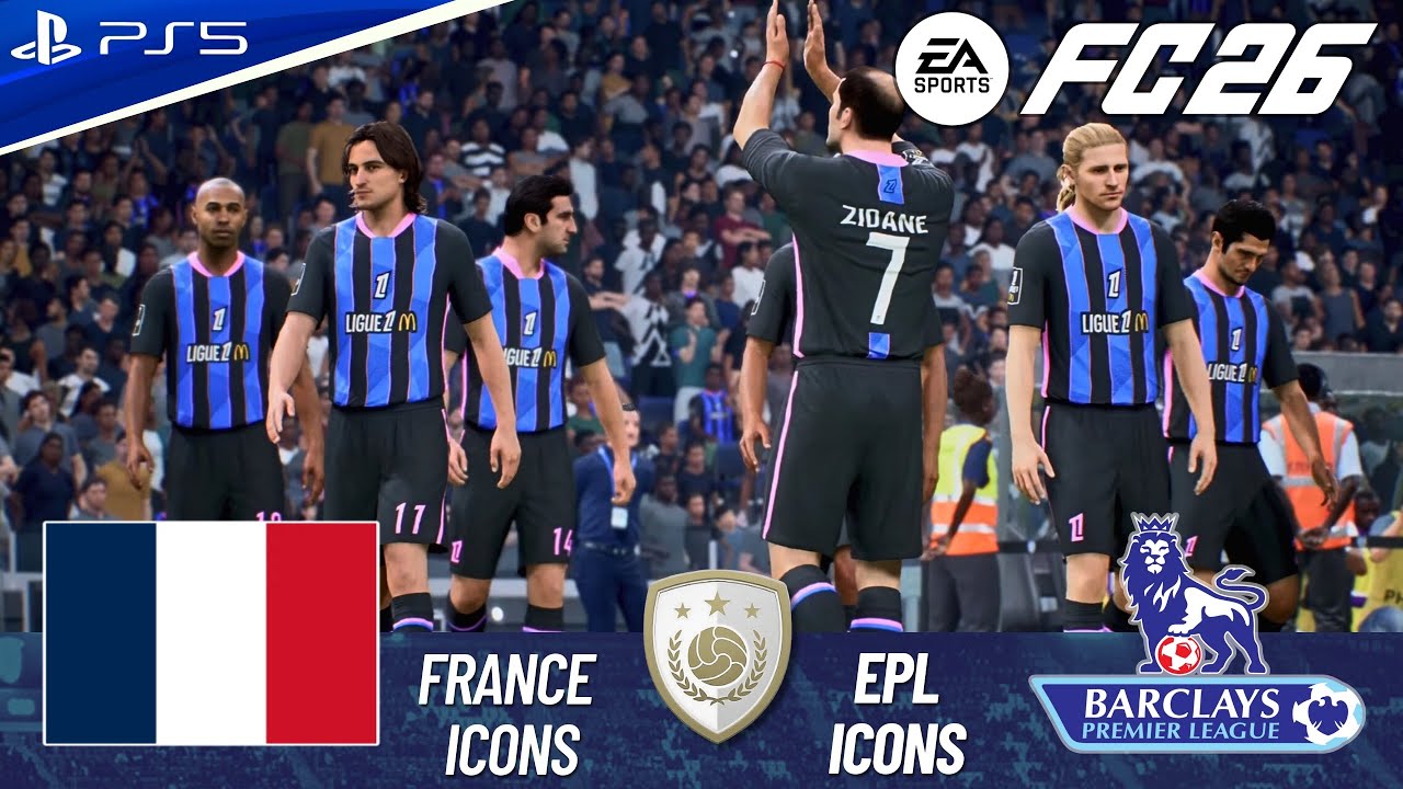 FC 26 - FRANCE ICONS VS PREMIER LEAGUE ICONS FULL MATCH | CLASSIC MATCH | 4K60 HDR