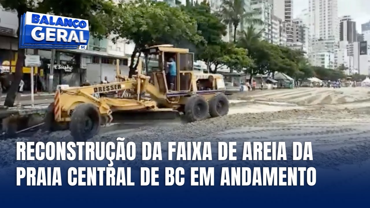 Balneário Camboriú começa a reconstrução da faixa de areia da Praia Central