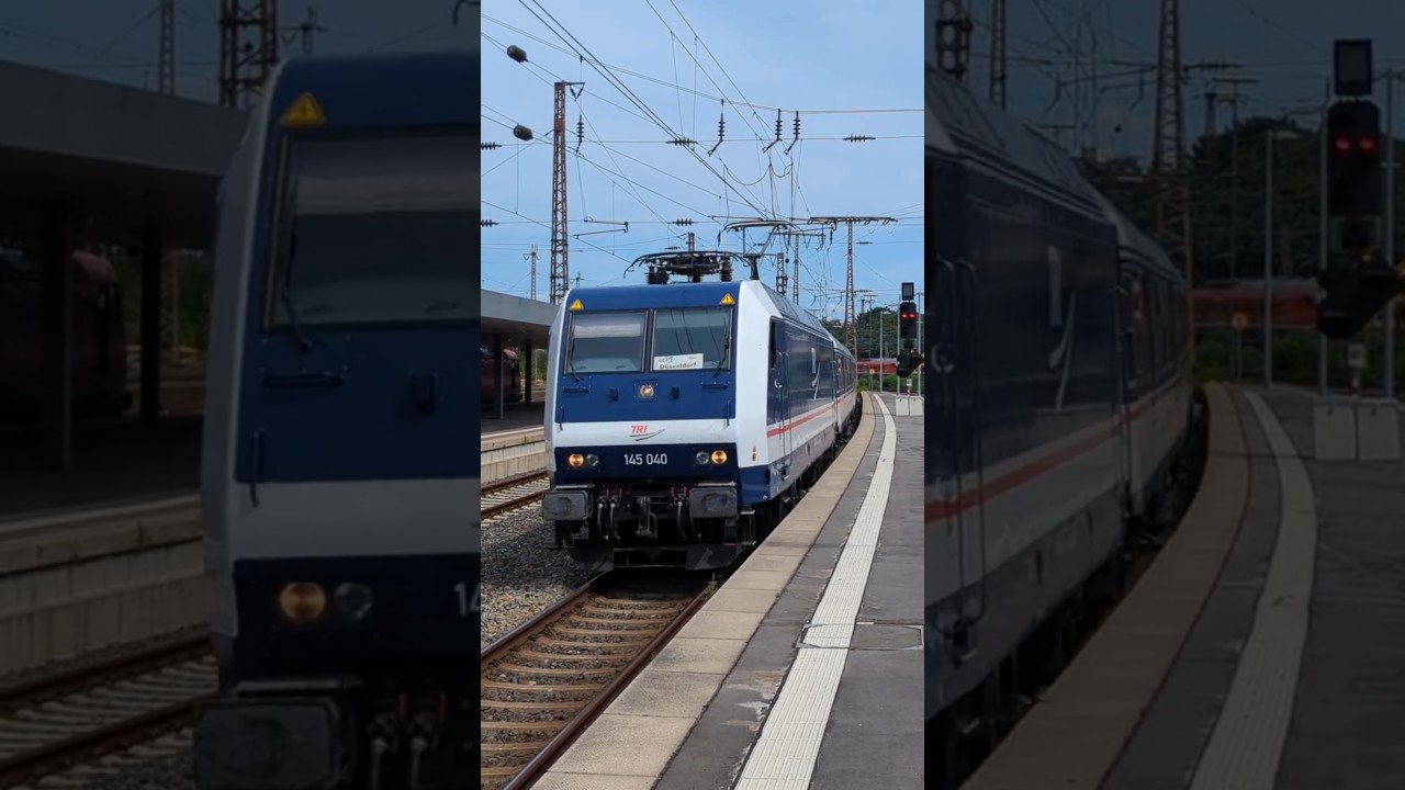 TRI Ersatzzug f&uuml;r RE11 mit nagelneuer 145 040 f&auml;hrt in Essen Hbf ein. #trainspotting #essen