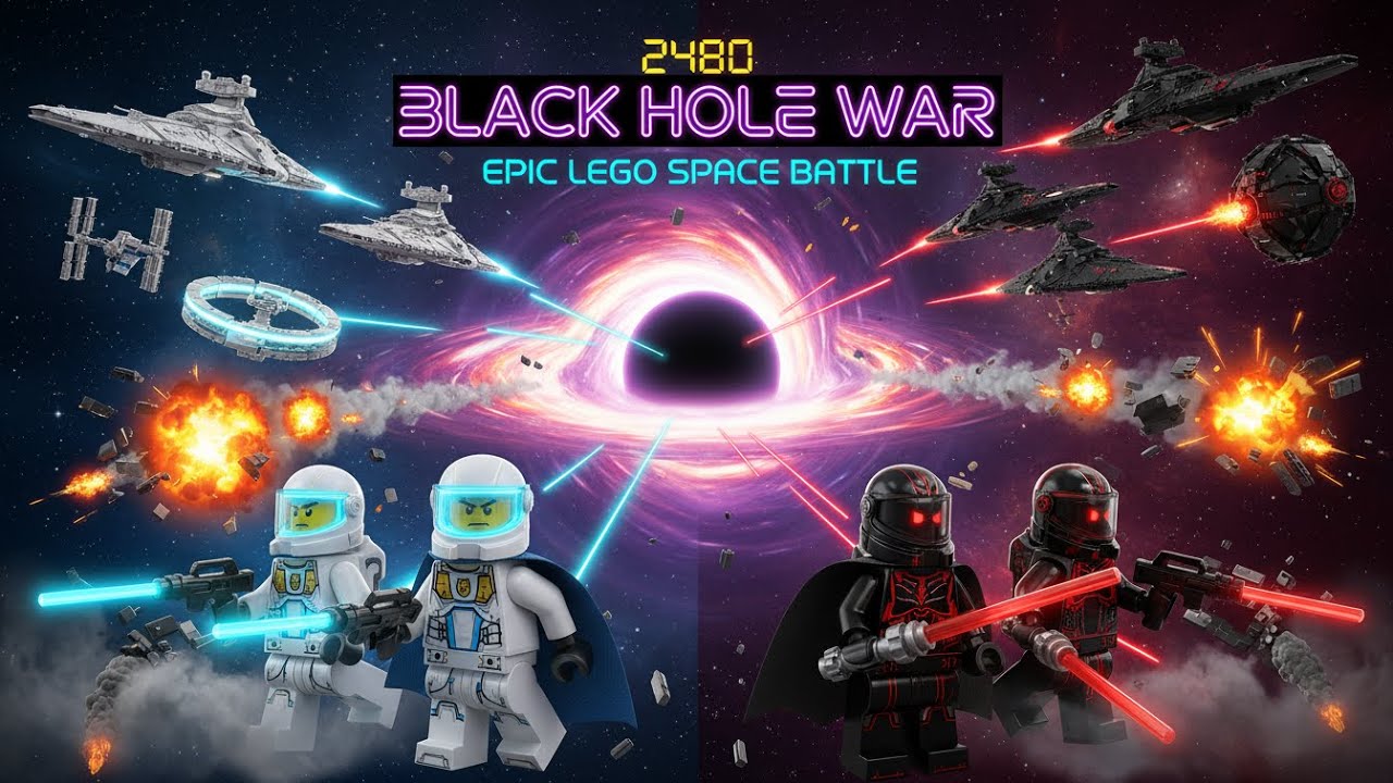 LEGO Space Battle: BLACK HOLE WAR 2480 | Epic Sci-Fi Animation | Lego war