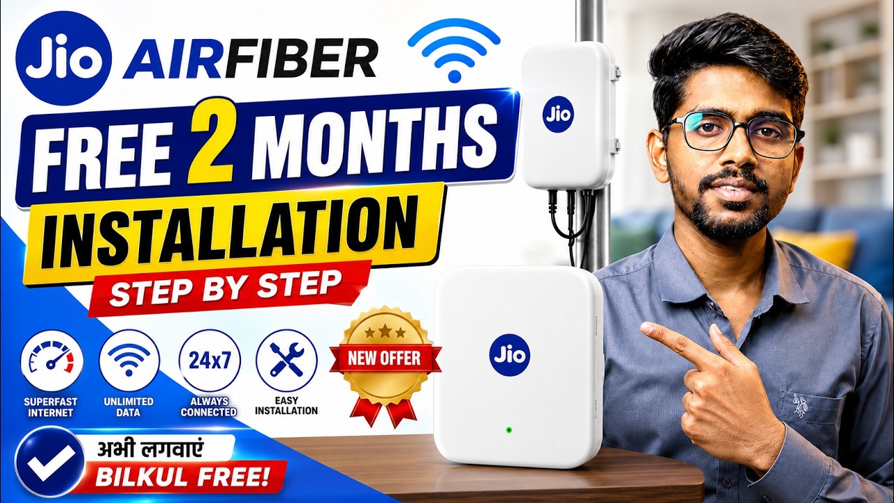 Jio Airfiber kaise lagwaye 2026 | Jio Airfiber installation Free | Jio Airfiber 60 Days FREE ?
