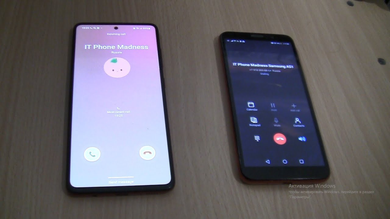 Incoming call & Outgoing call at the Same time Samsung Galaxy A51 RED+HONOR 9S  RED