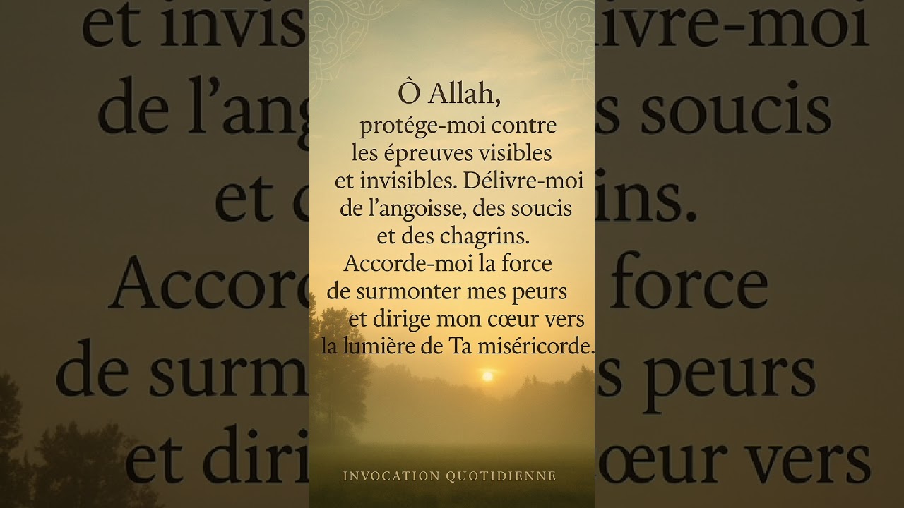 invocation quotidienne #rappel #islam #invocation #tristesse 💔😥